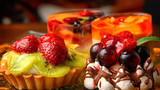 Десерт из ягод и фруктов