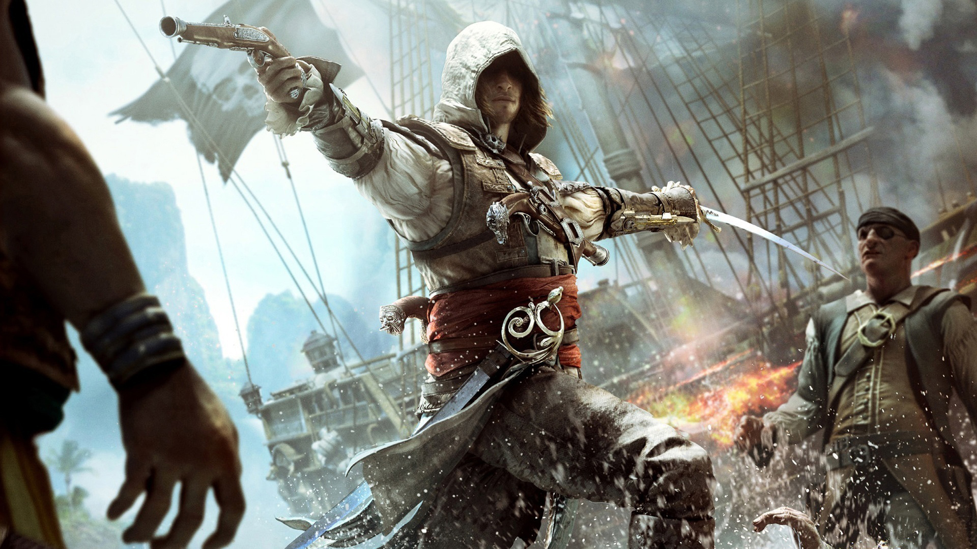 Assassin Creed 4 красивая картинка обои для рабочего стола